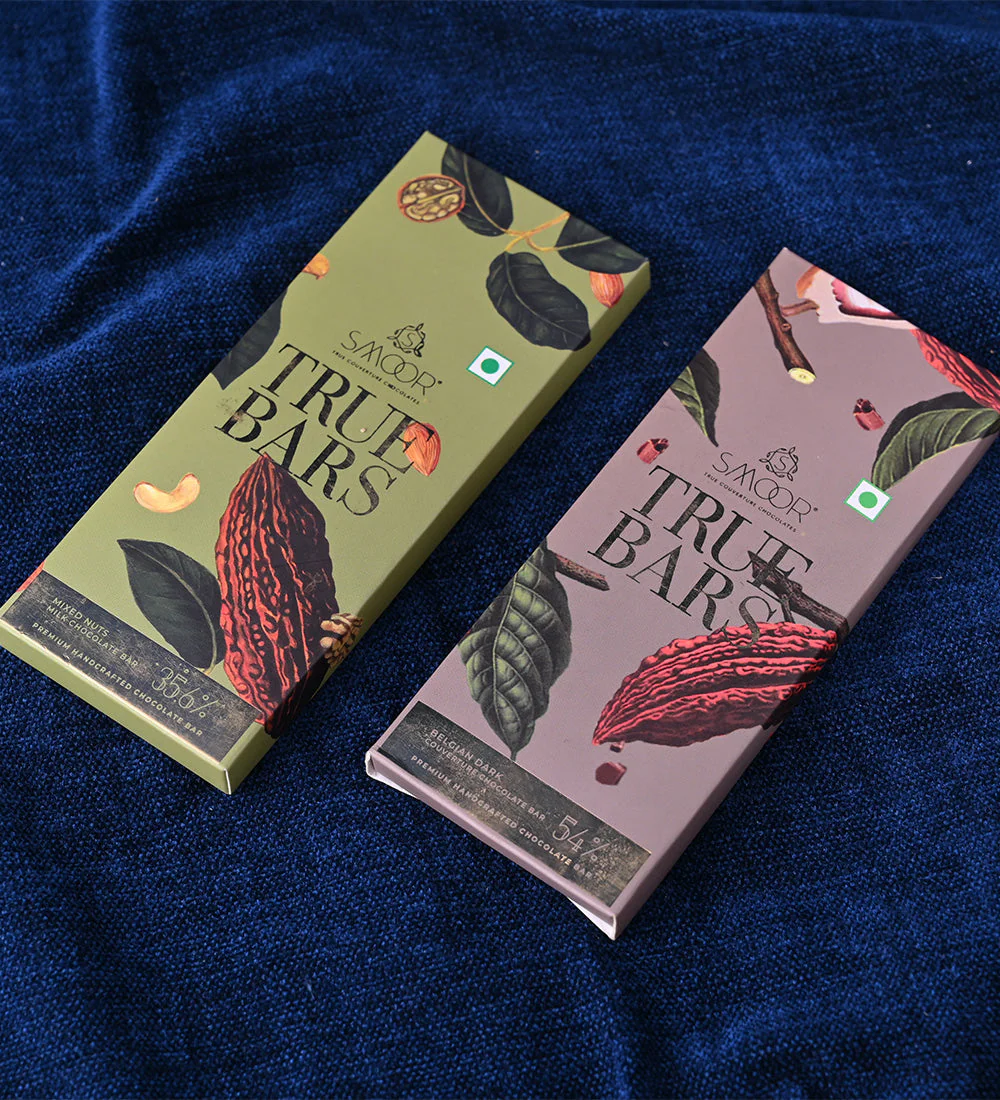 2 Layer Lucky Bamboo with True Bar - Mixed Nuts Milk Chocolate and Dark Chocolate For Women's Day - Image 3