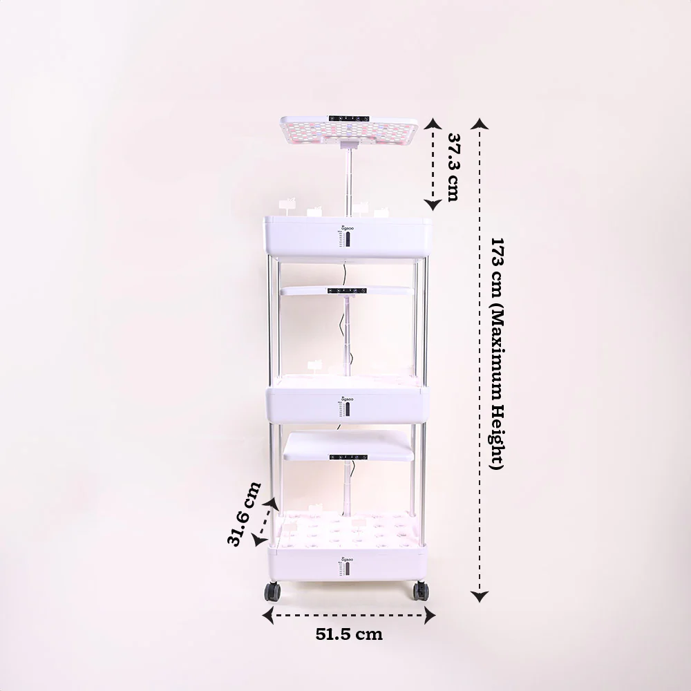3-Tier Hydroponic Growing System with LED Grow Light - Image 10