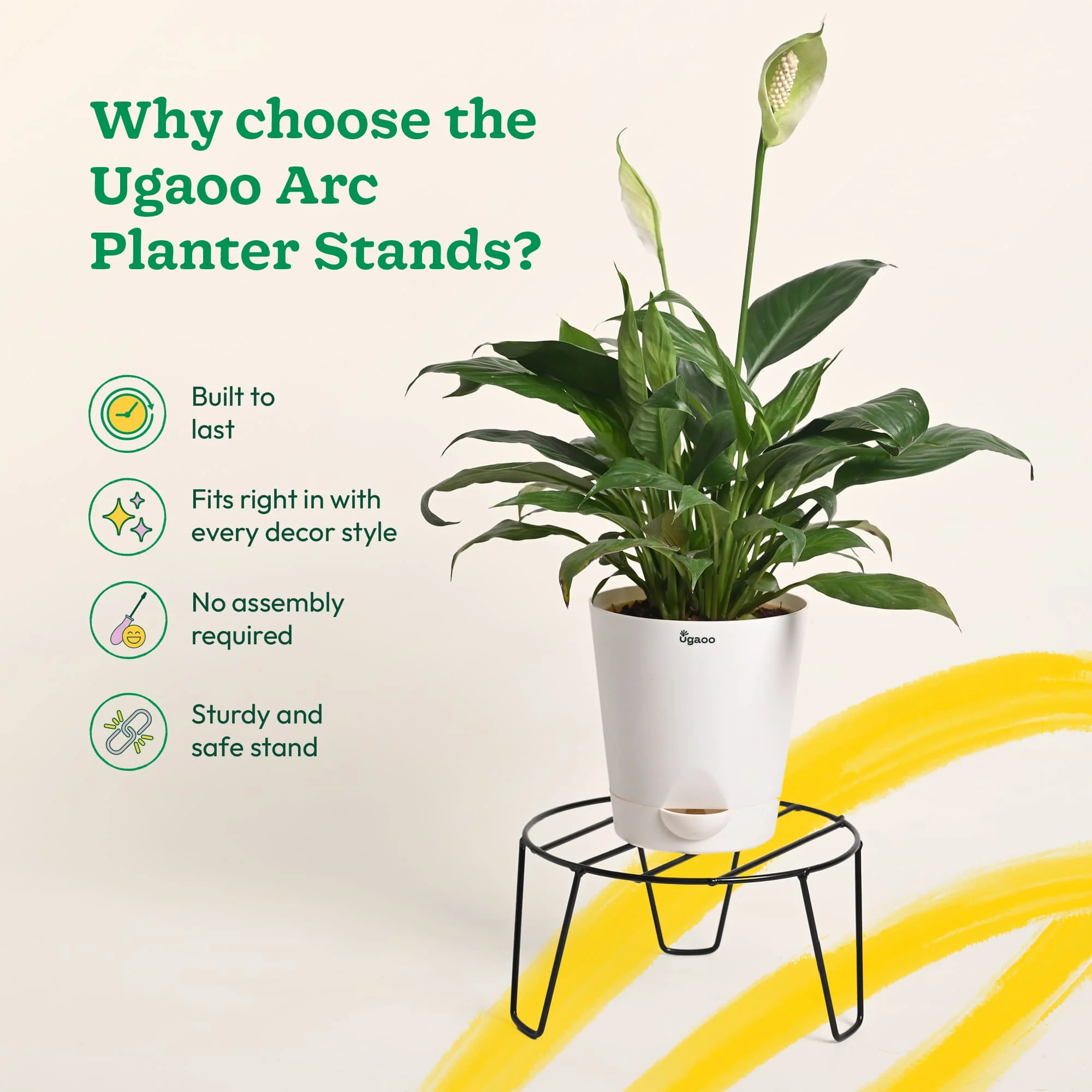 Arc Round Metal Plant Stand - Image 3