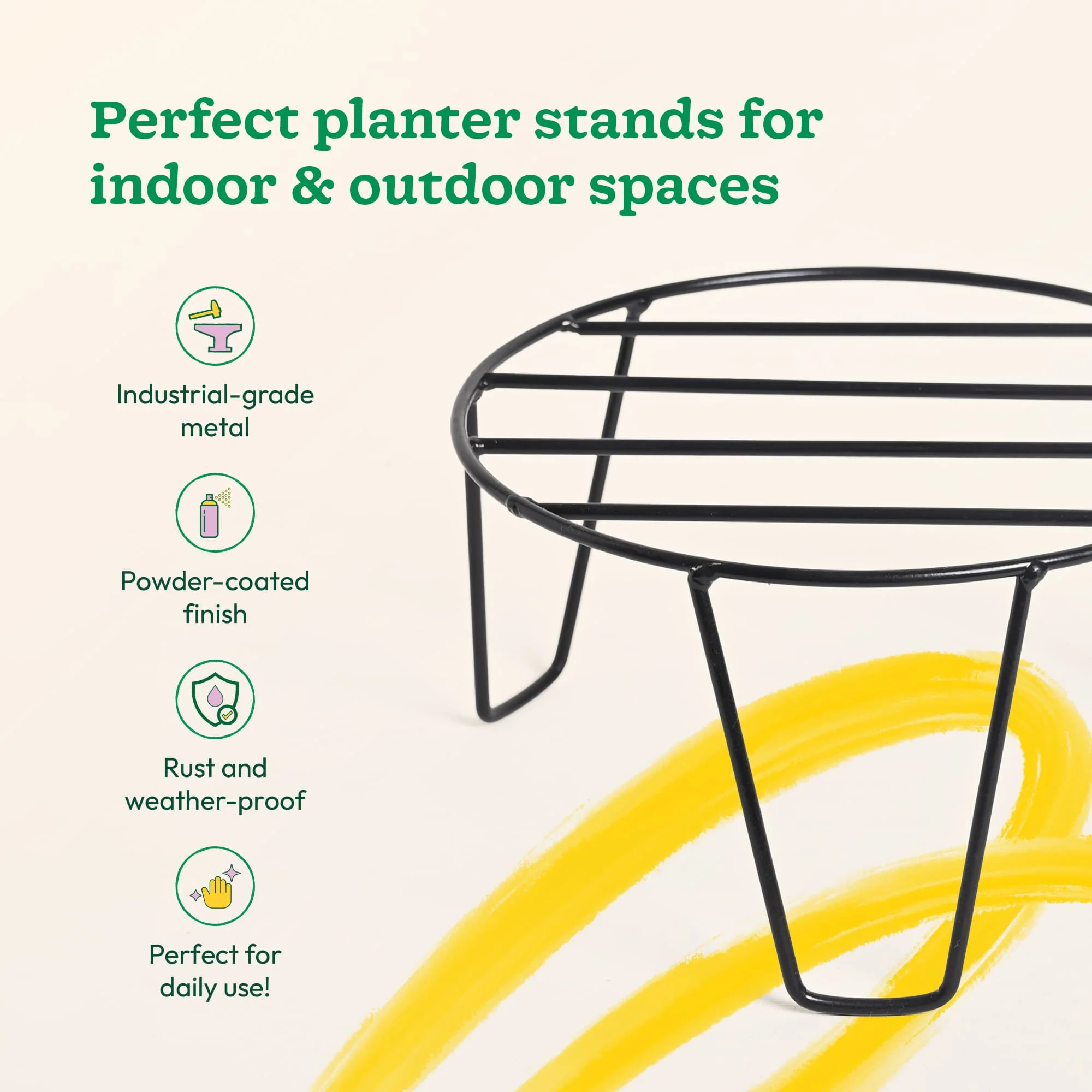 Arc Round Metal Plant Stand - Image 5