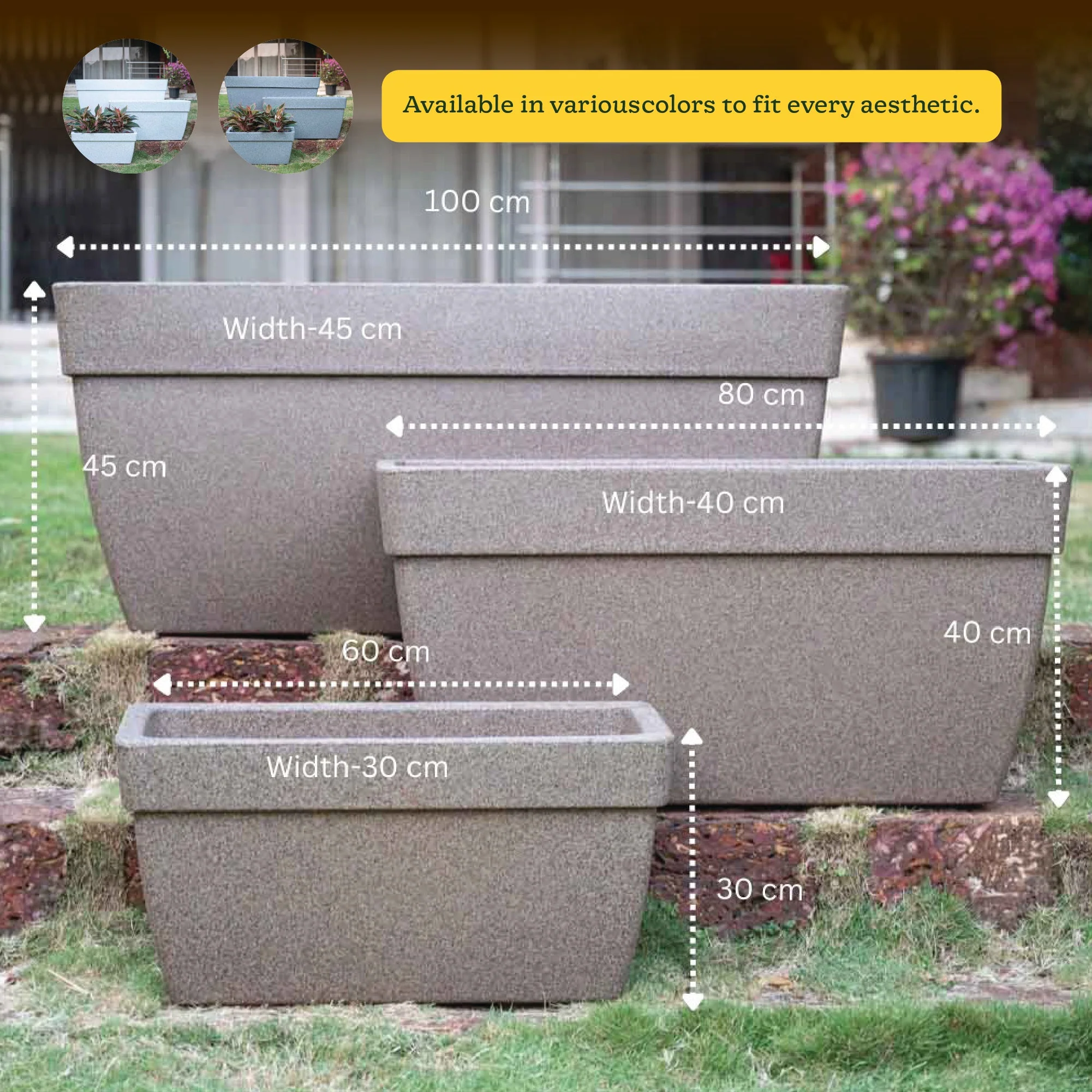 Barca Rectangle Planter - Image 67