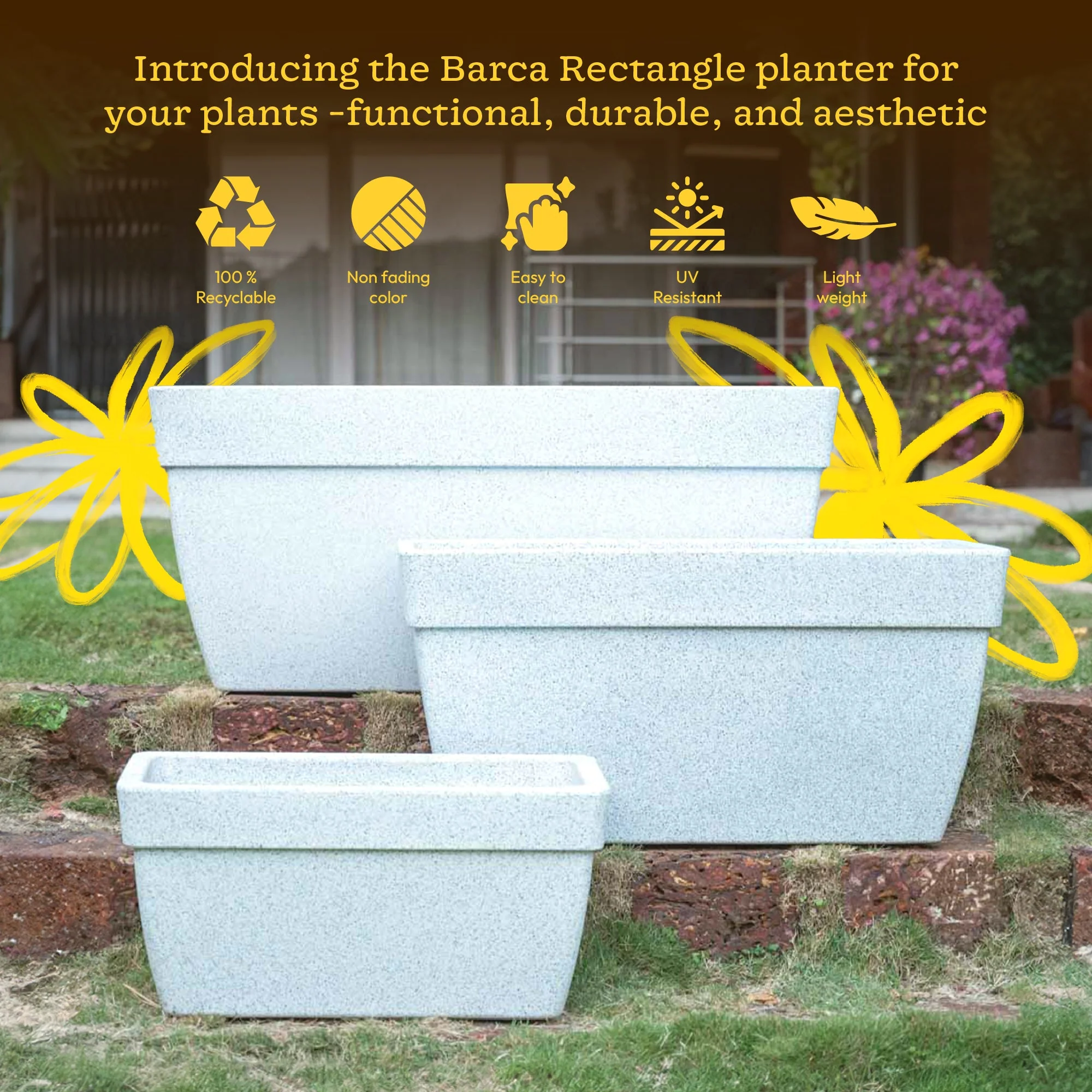 Barca Rectangle Planter - Image 73