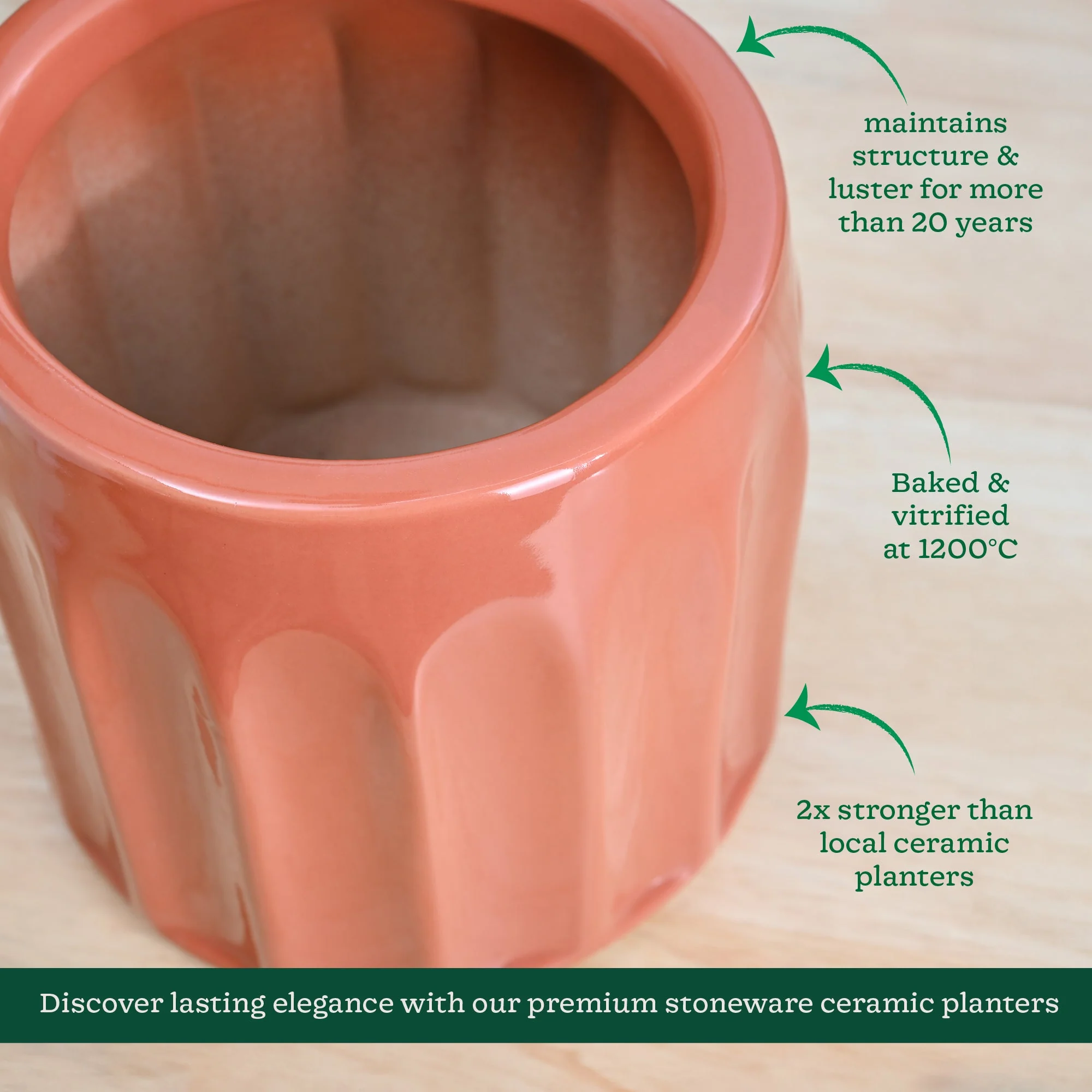 Blushing Sun Ceramic Planter - Image 5