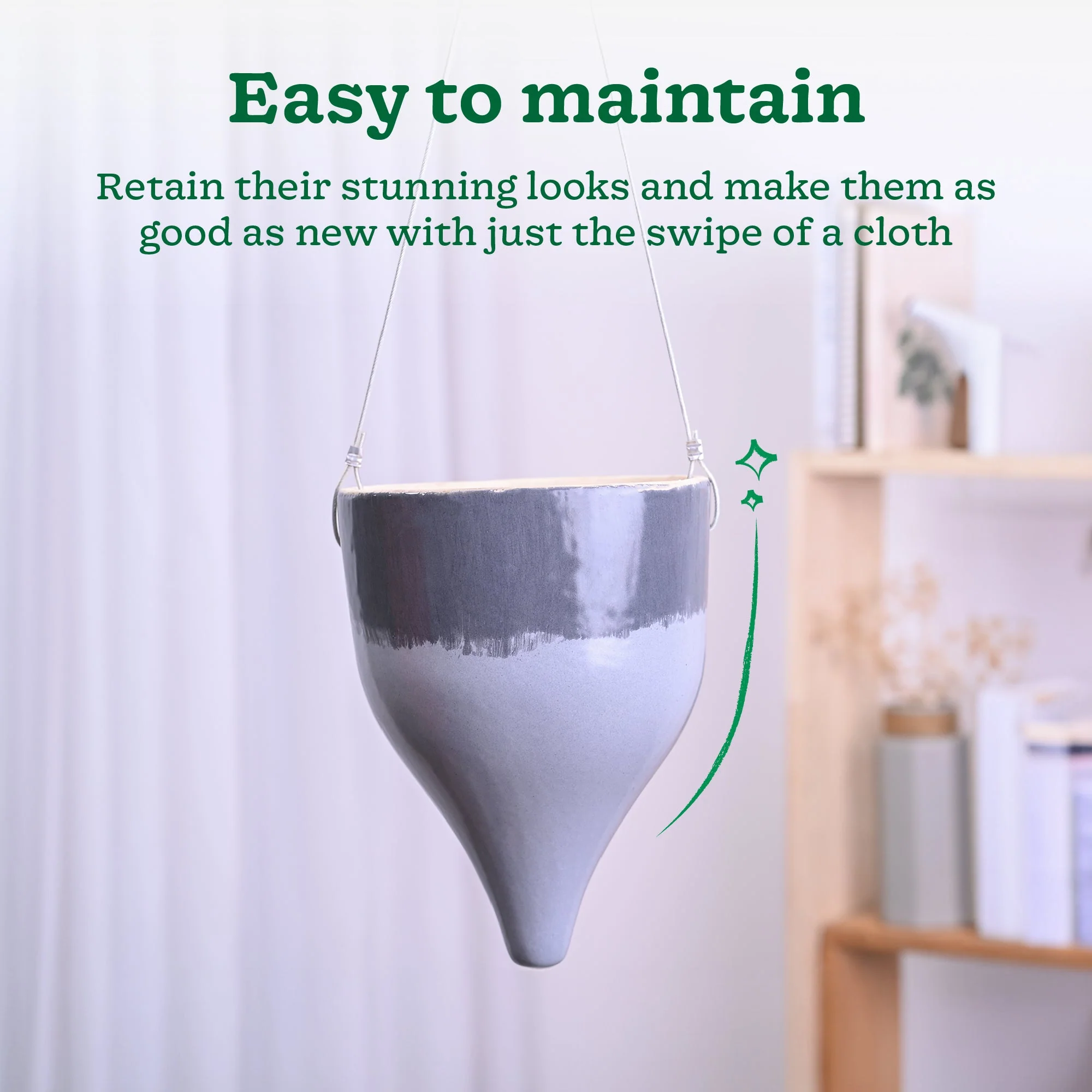 Ceramic Hanging Pot Cosmic Stone - Image 4