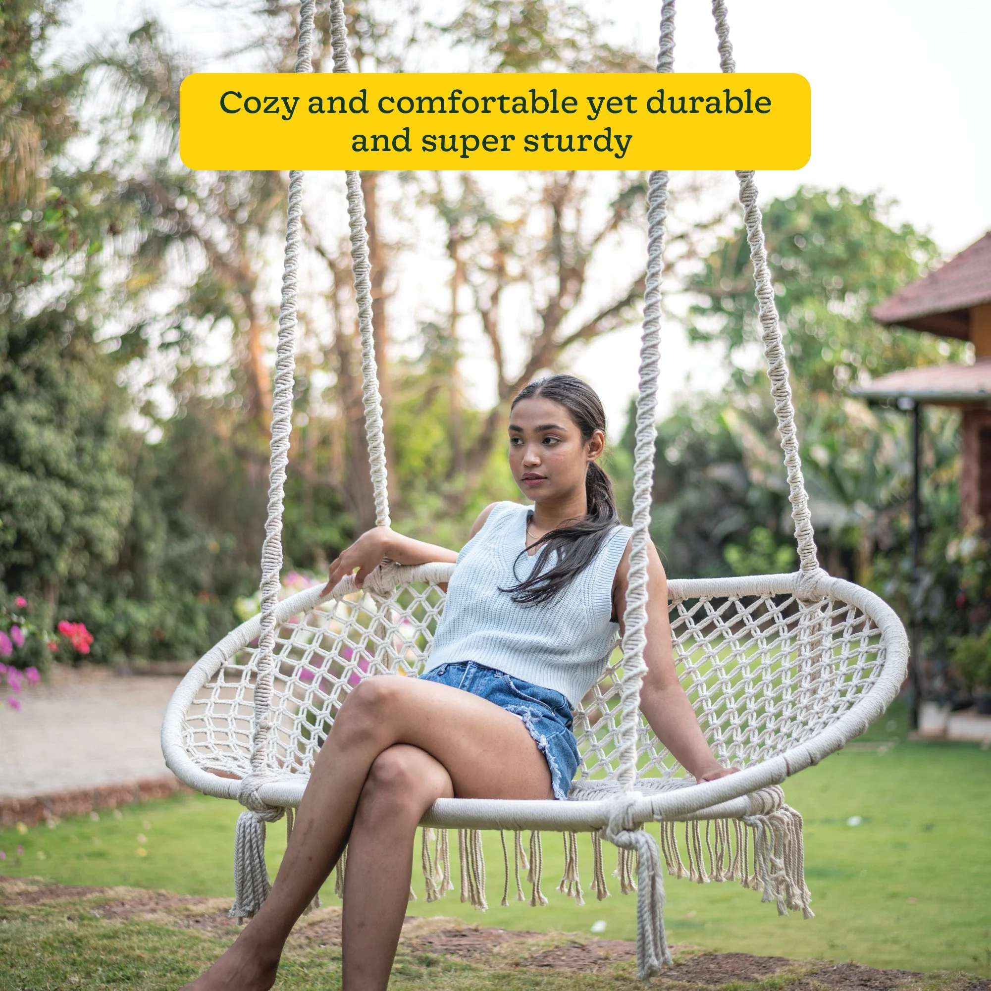 Cotton Double Person Swing - Image 4