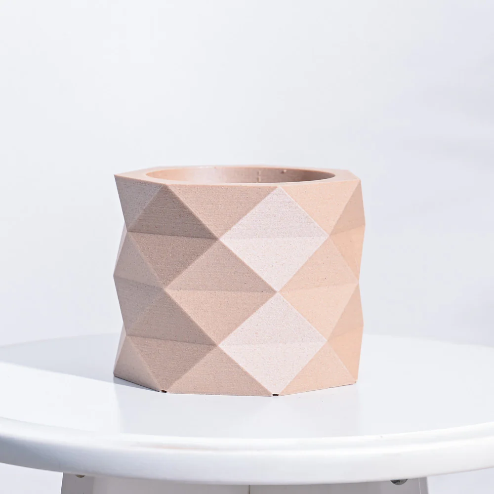 Faceted prism Wooden Pot - Image 5