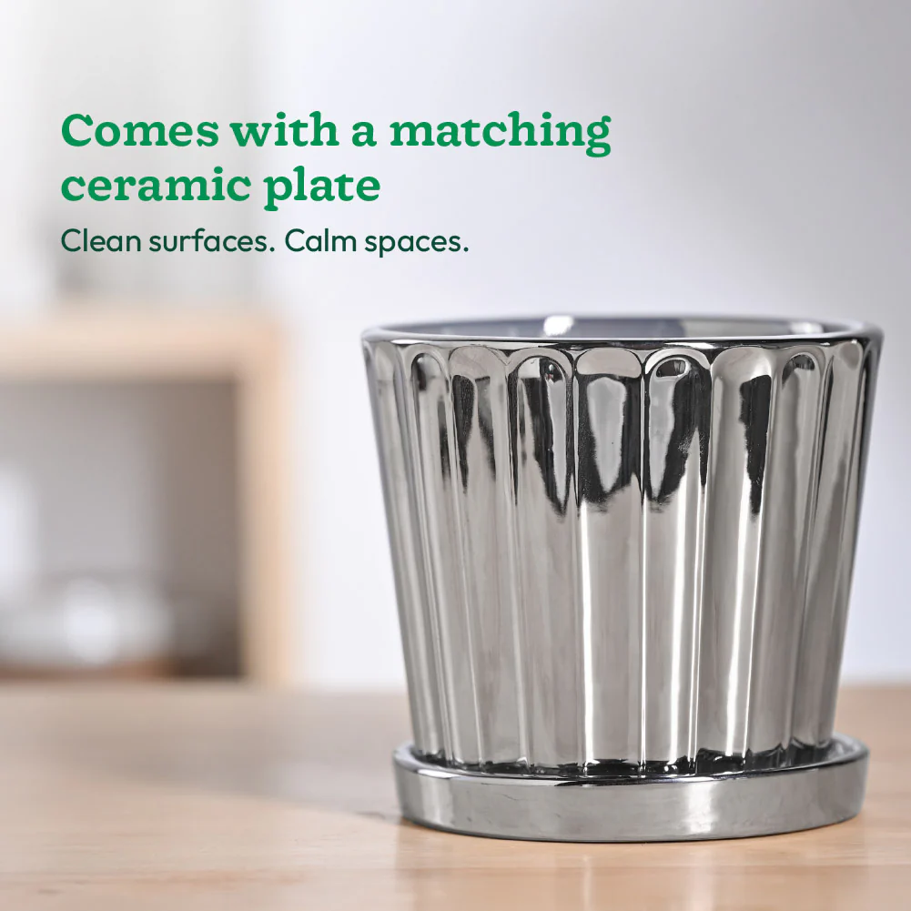 Fluted ceramic pot- 5 inch - Image 7