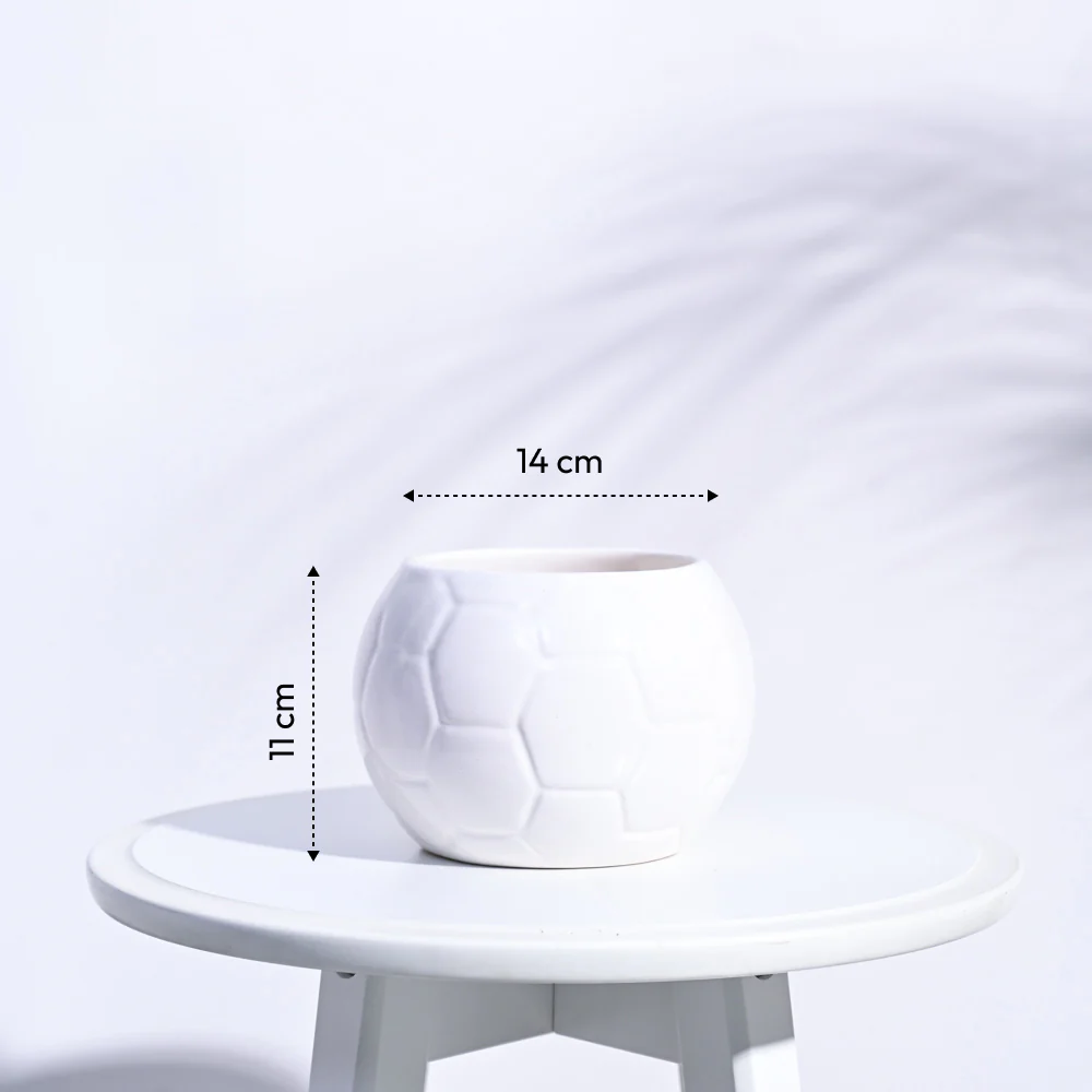 Football Ceramic Pot (5.3 Inch Diameter) - Image 7