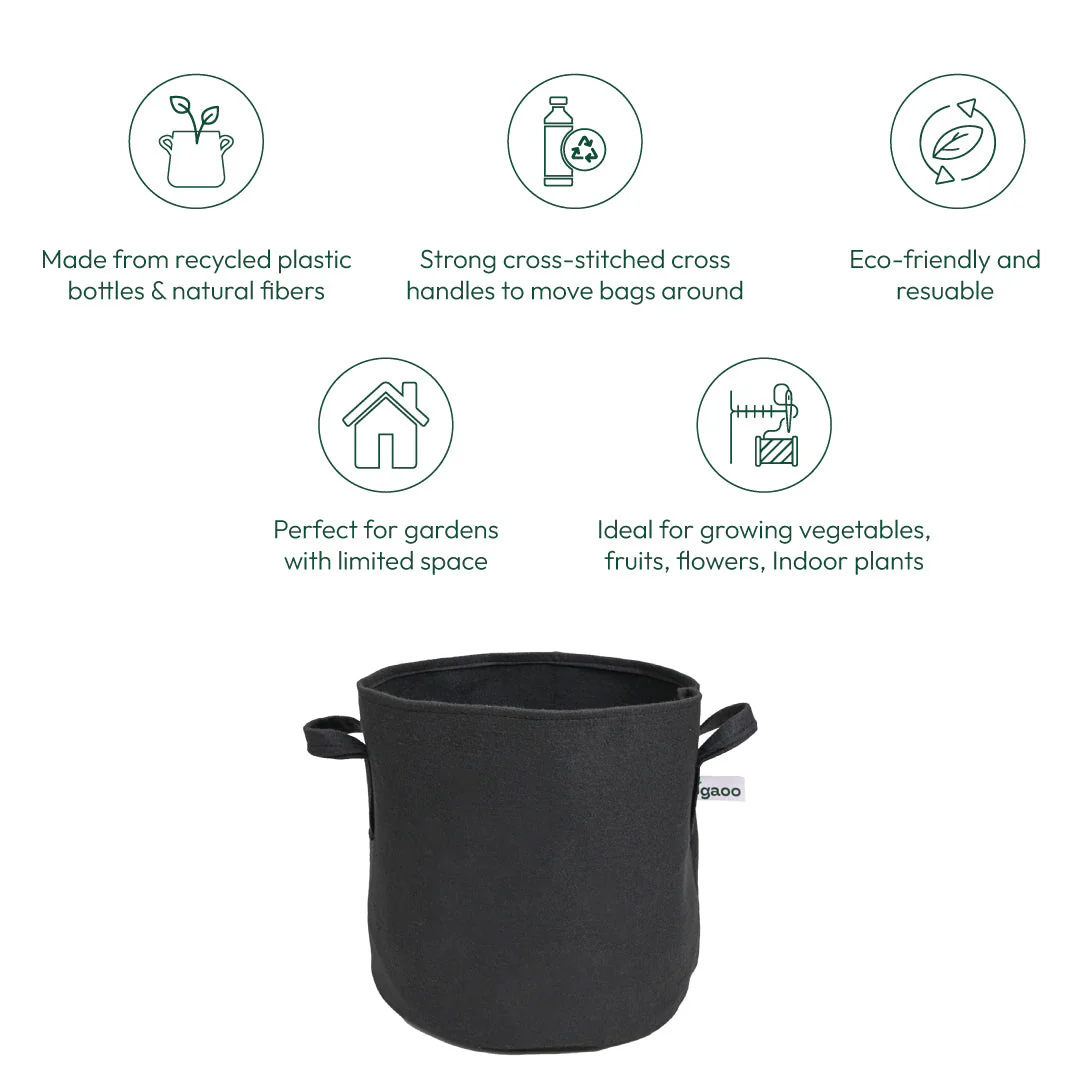Geo-Fabric Round Grow Bag - 12 in x 12 in (Dia. x Height) - Image 3