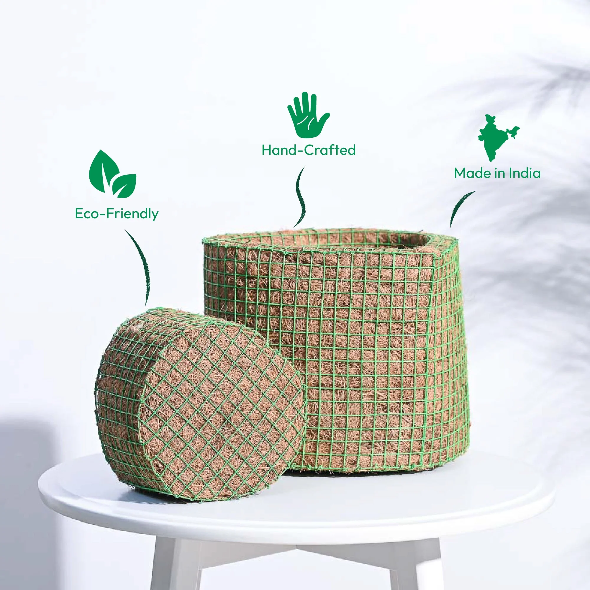 Heart Coir Planter - Set of 2 - Image 6