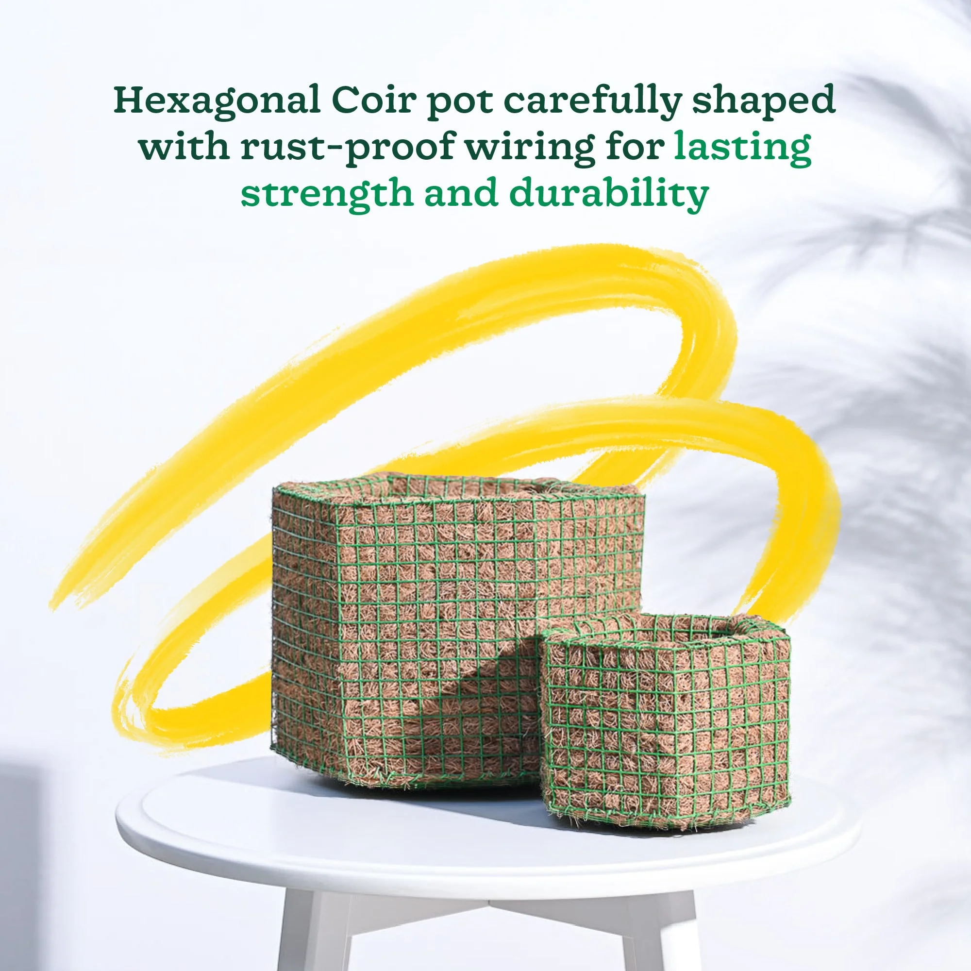 Hexa Coir Planter - Set of 2 - Image 2