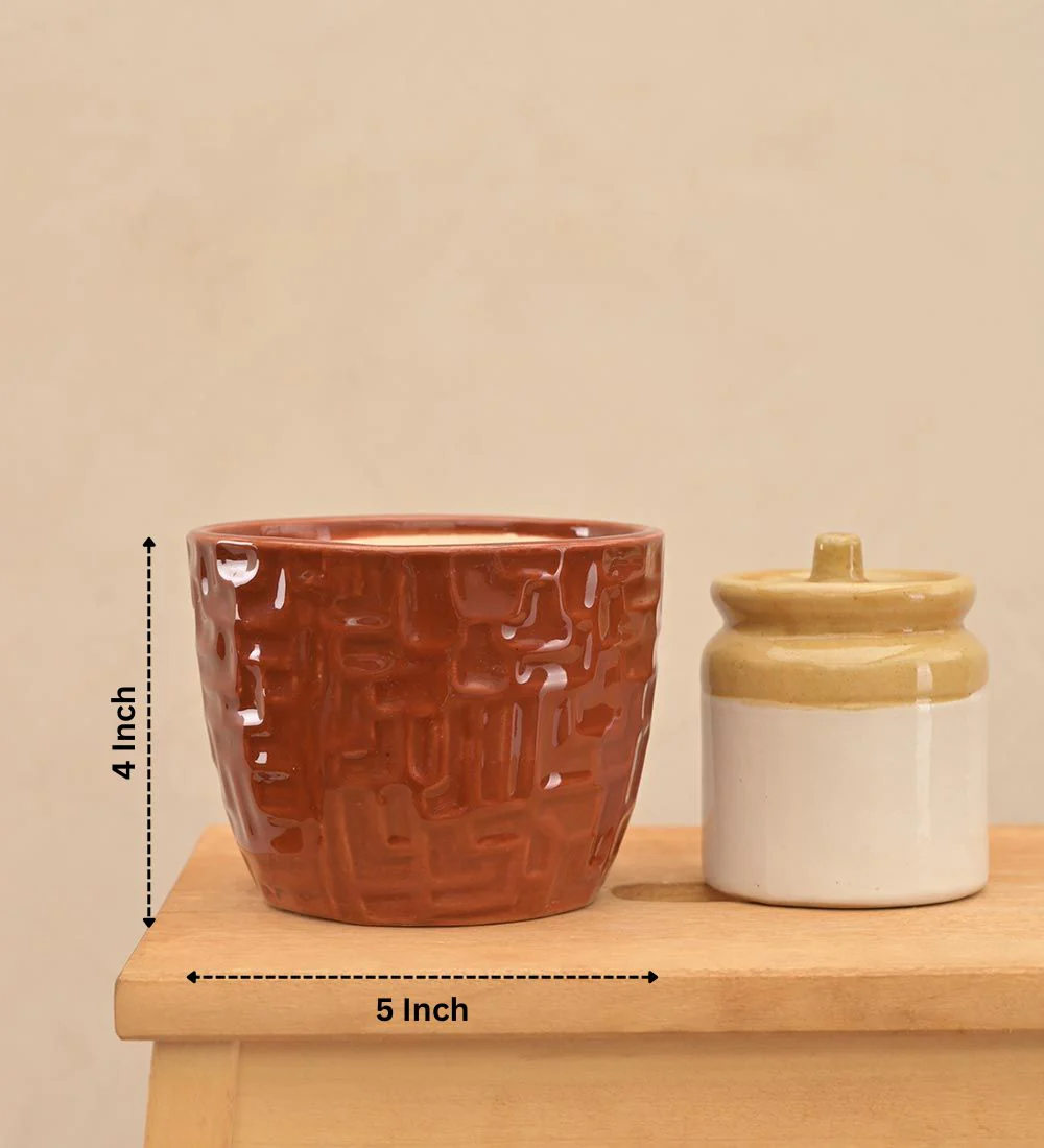 Medallion Ceramic Pot - Image 3
