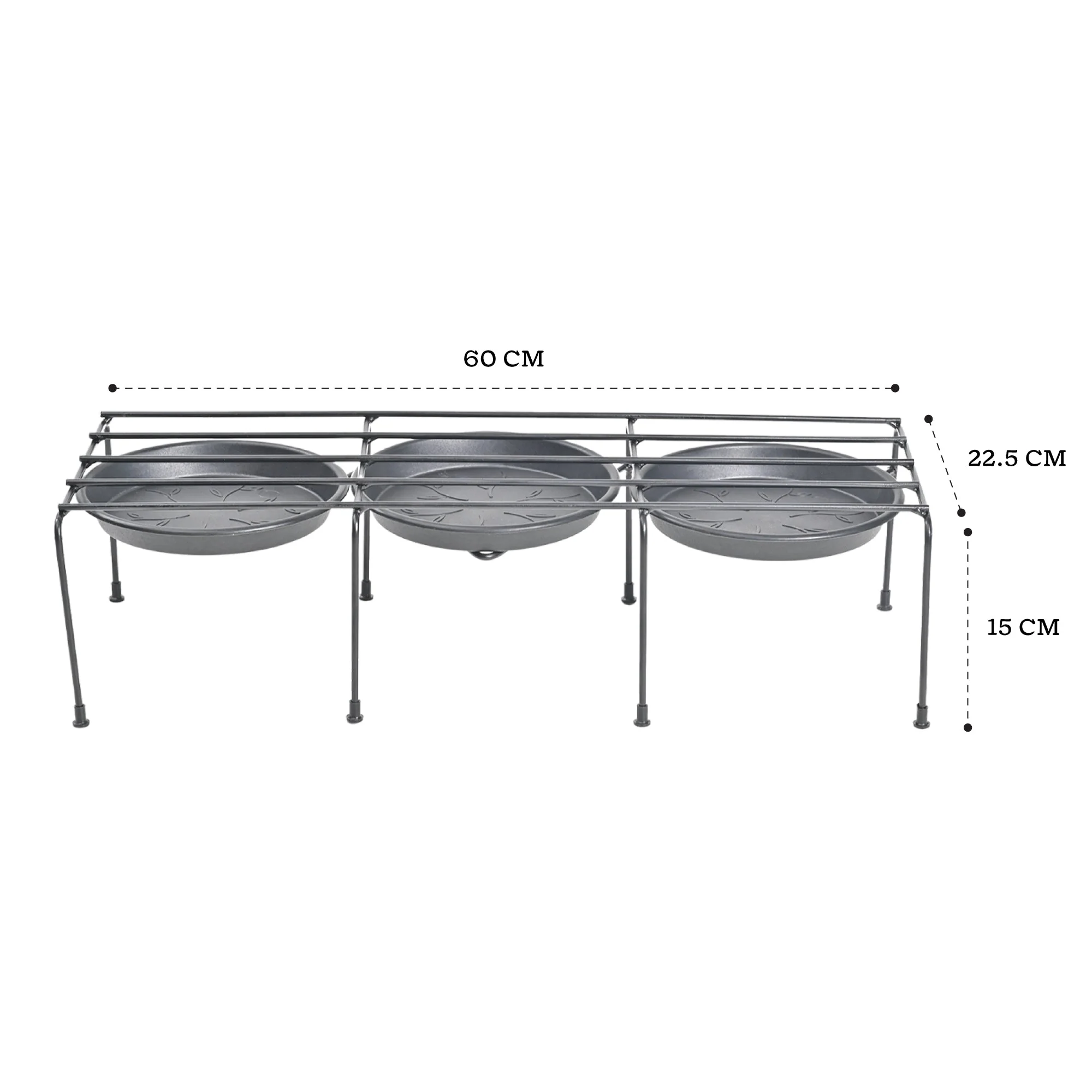 Metal Plant Stands with Drip-tray Holder - set of 4 - Image 10
