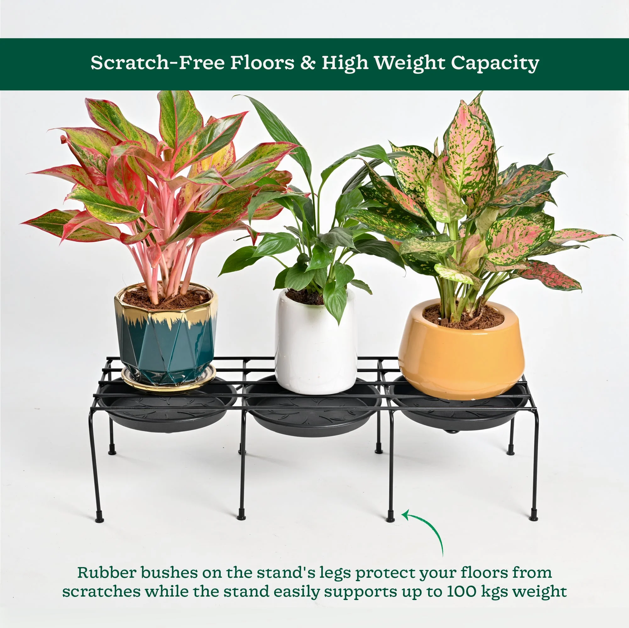 Metal Plant Stands with Drip-tray Holder - set of 4 - Image 7