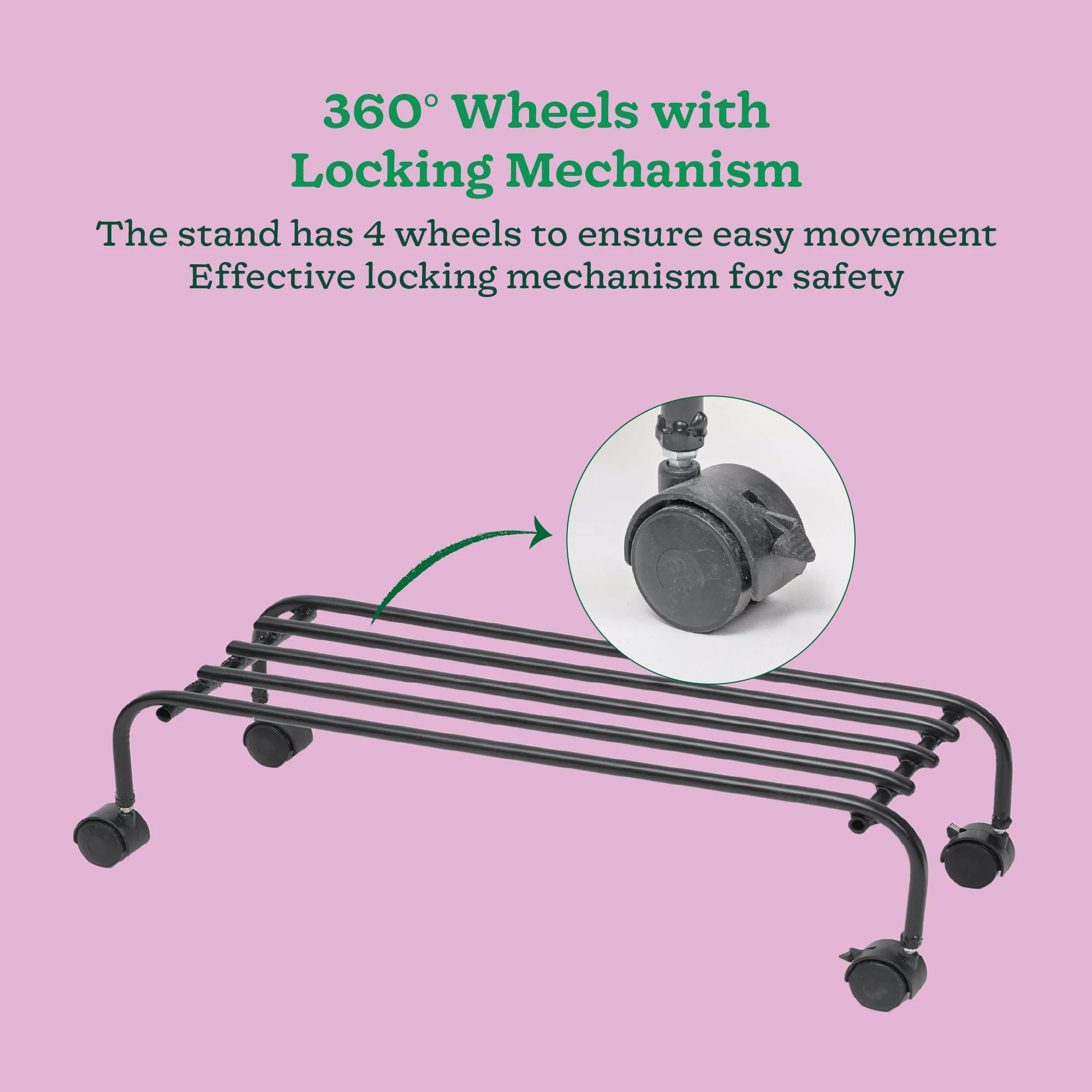 Metal Plant Stands with Wheels Set of 2 - Image 12