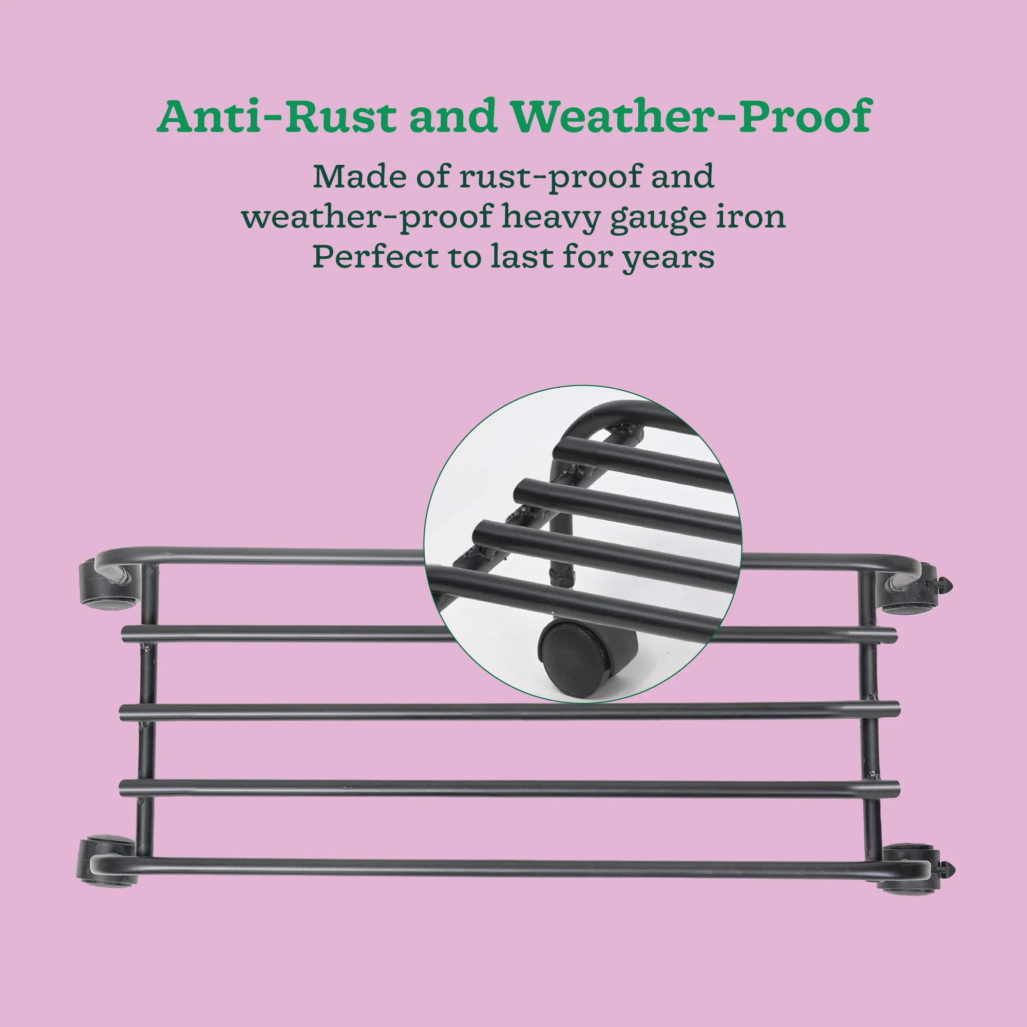 Metal Plant Stands with Wheels Set of 2 - Image 13