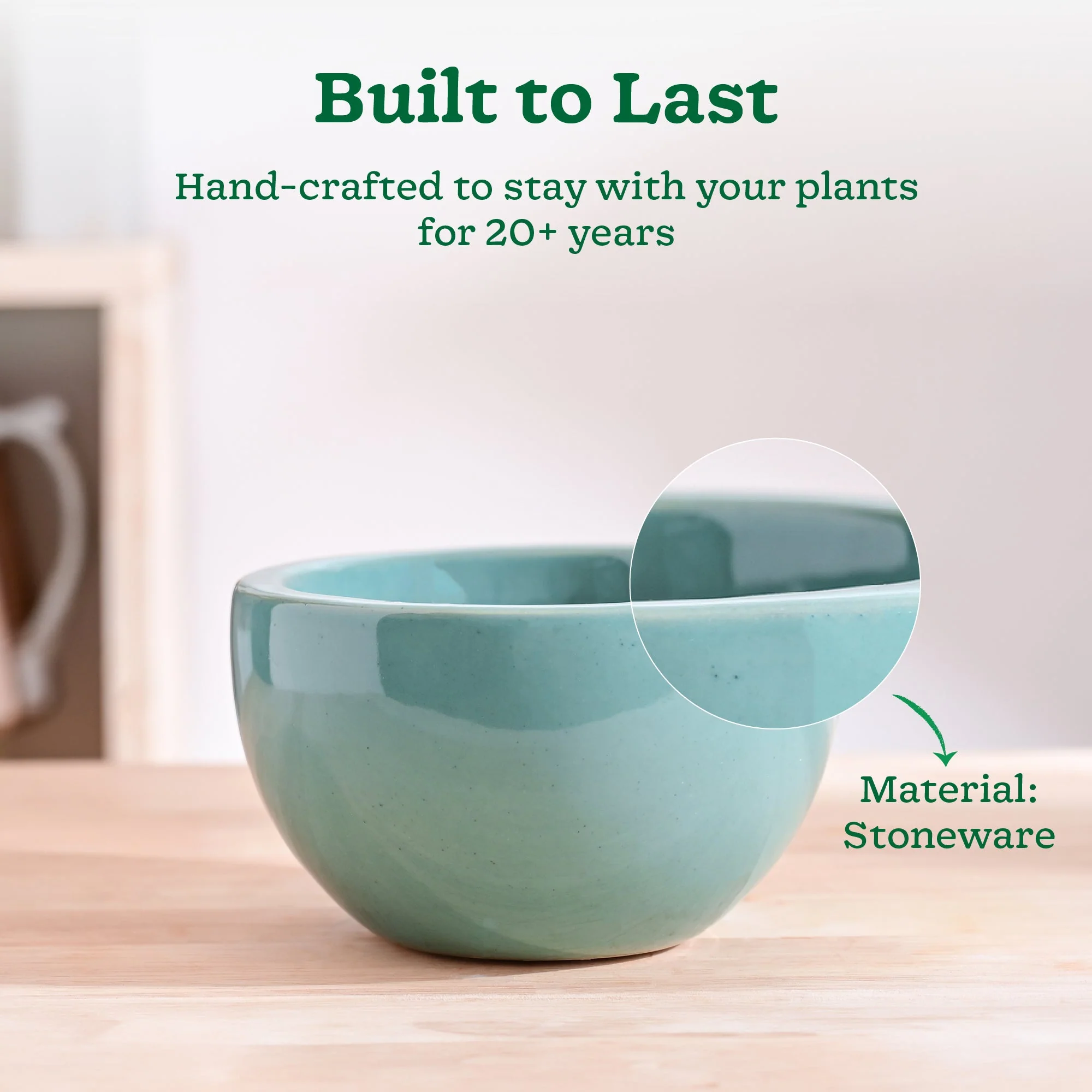 Nature's Hum Fat Ceramic Planter - Image 3