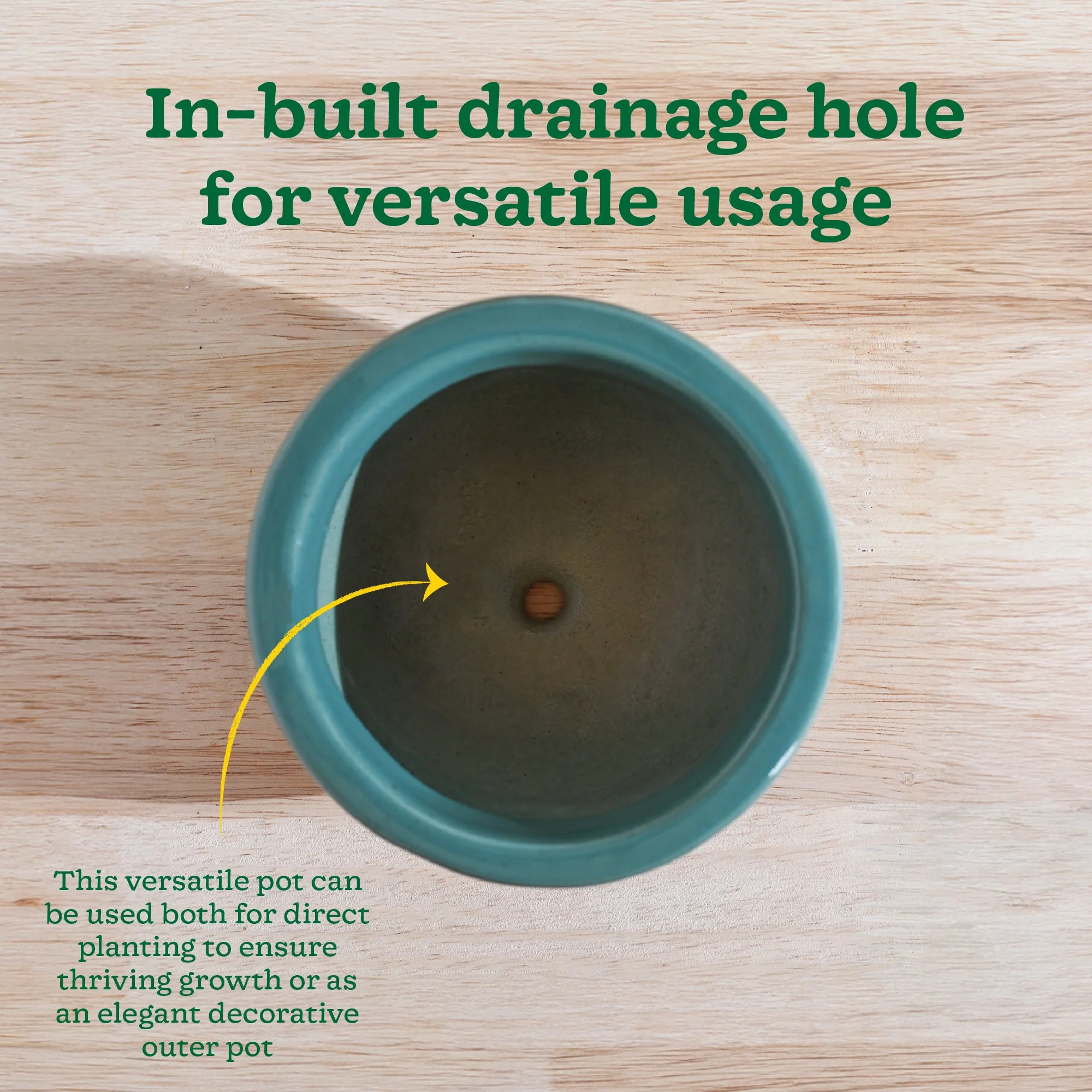 Nature's Hum Fat Ceramic Planter - Image 7