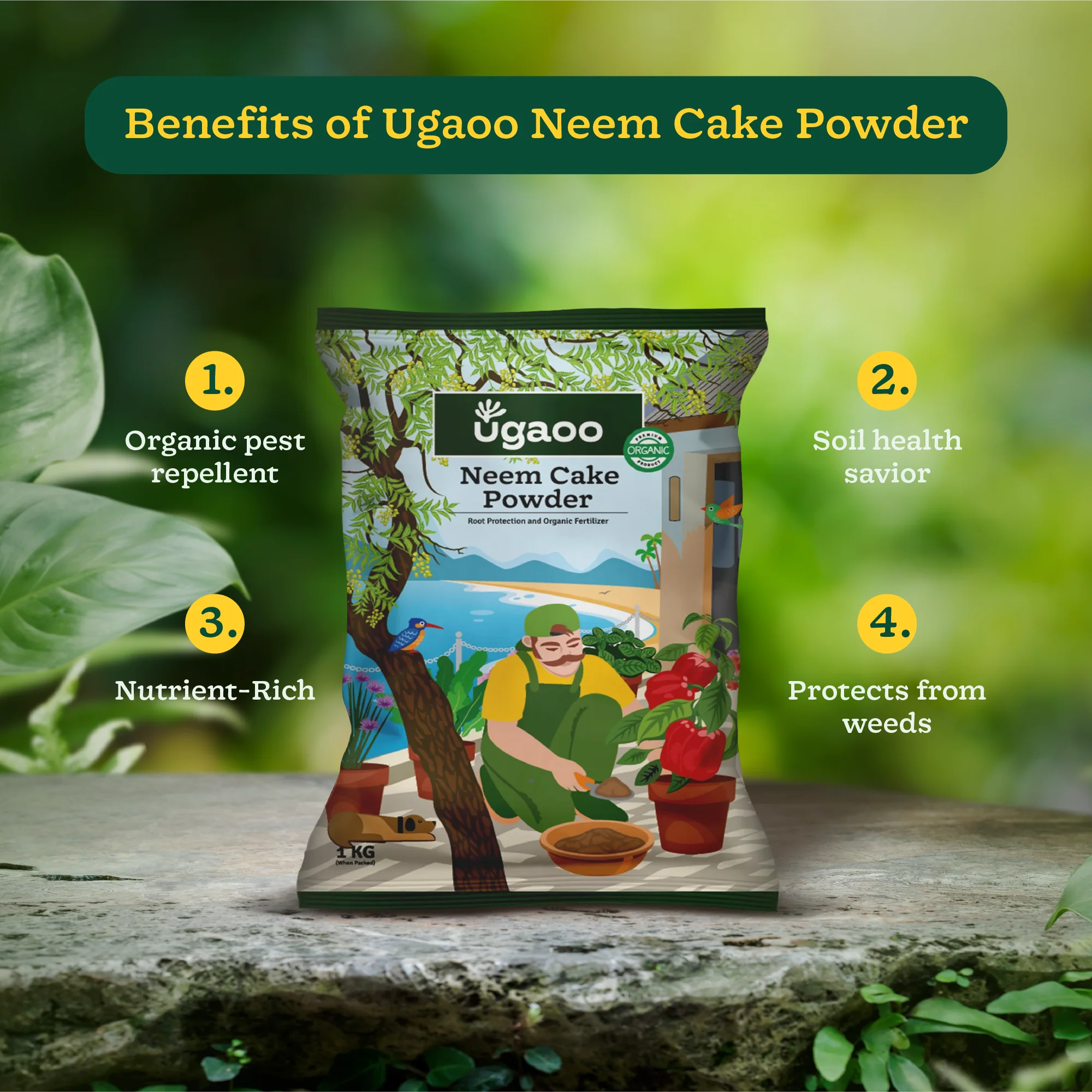 Neem Cake Powder - 1 kg - Image 3
