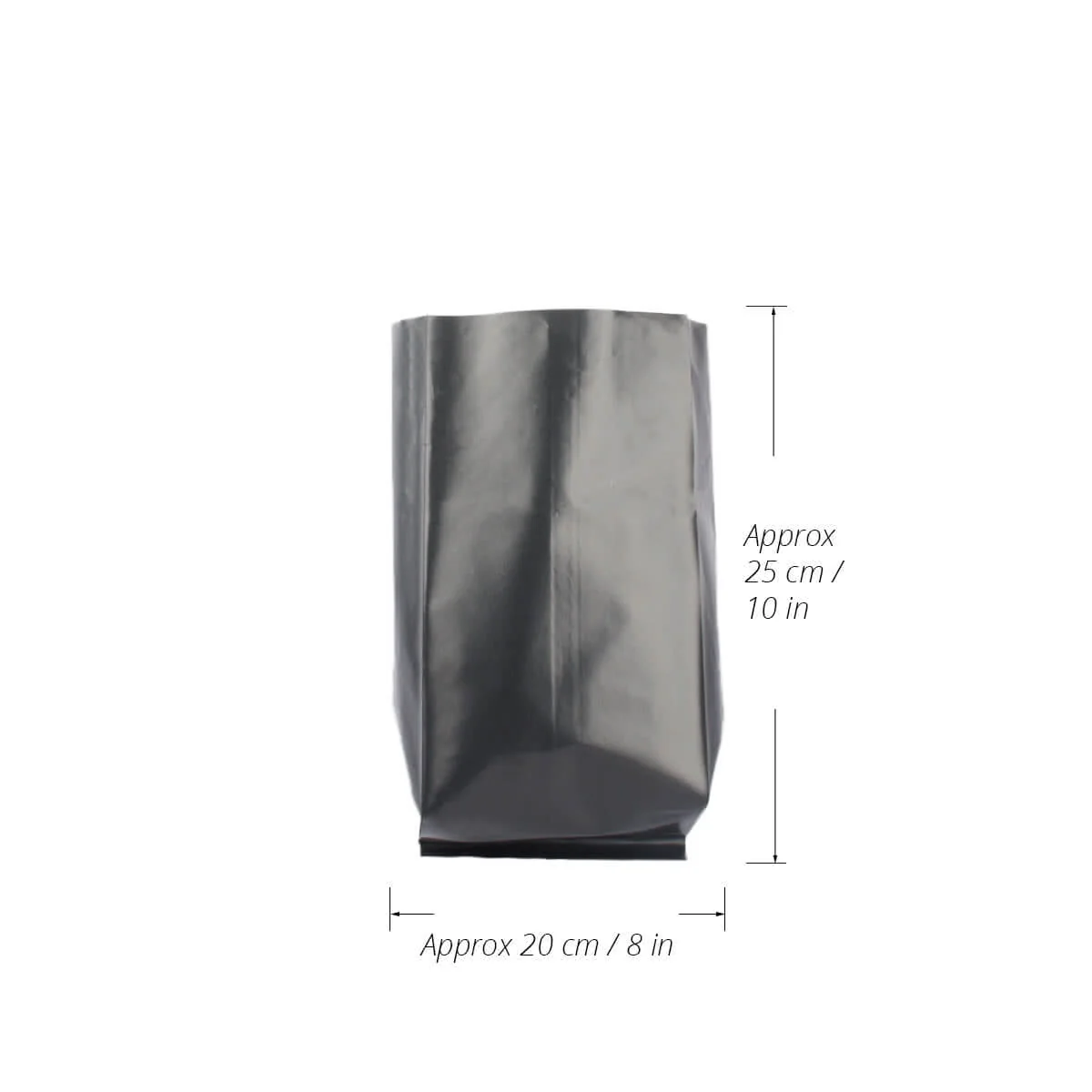 Nursery plant poly bag (Pack of 50 Bags) - 8 in x 10 in (DIA x H) - Image 2