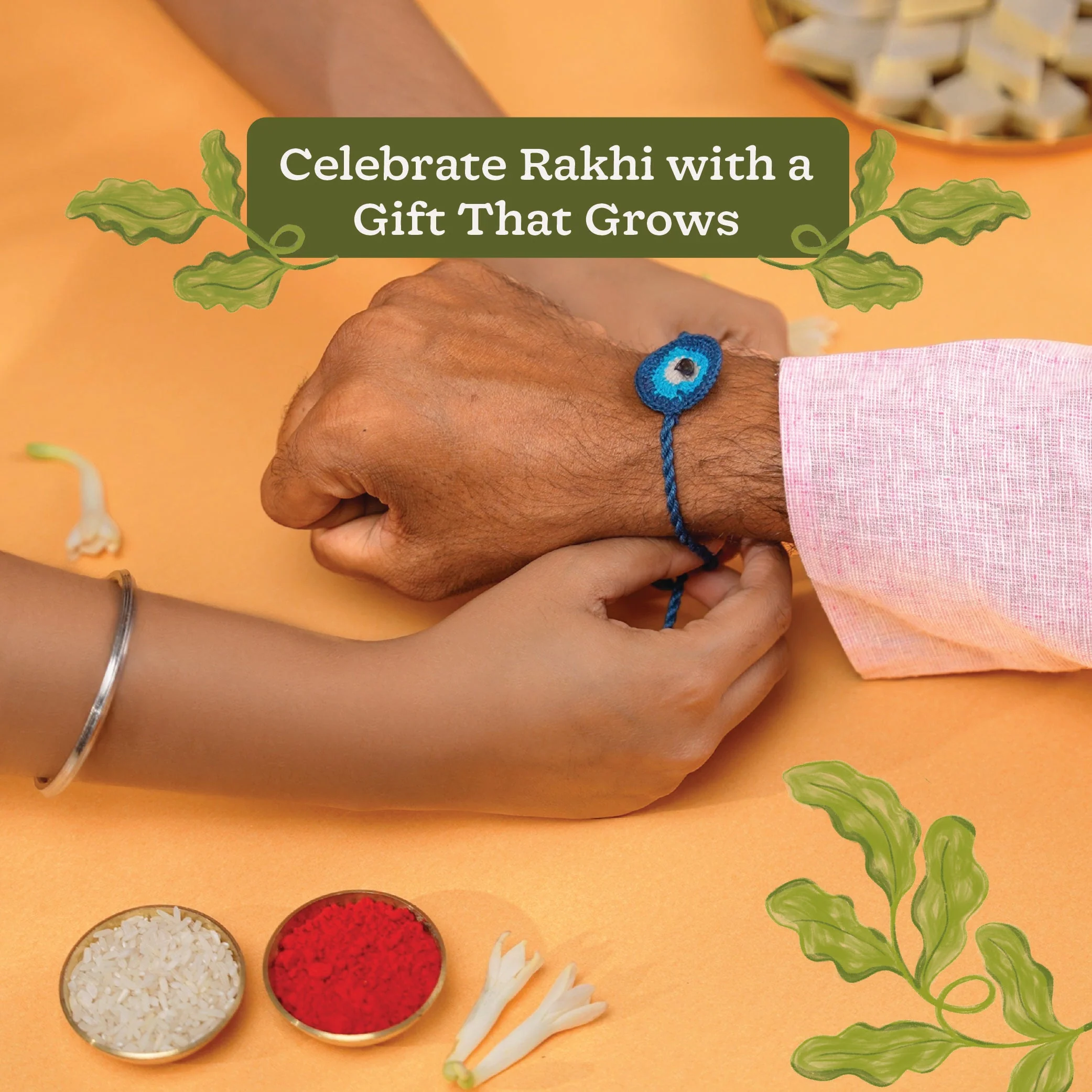 Plantable Seed Rakhi with Kalonji Seeds - Image 5