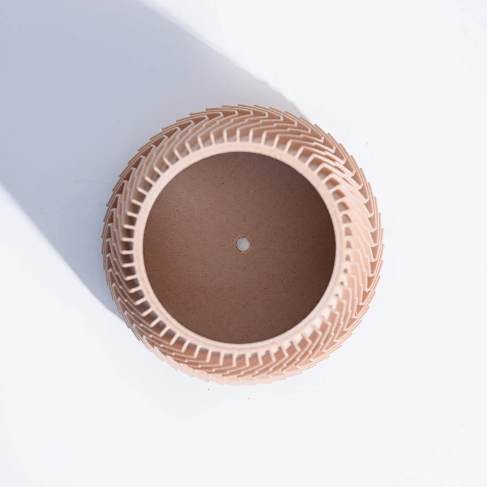 Ridged Waves Wooden Pot - Image 4