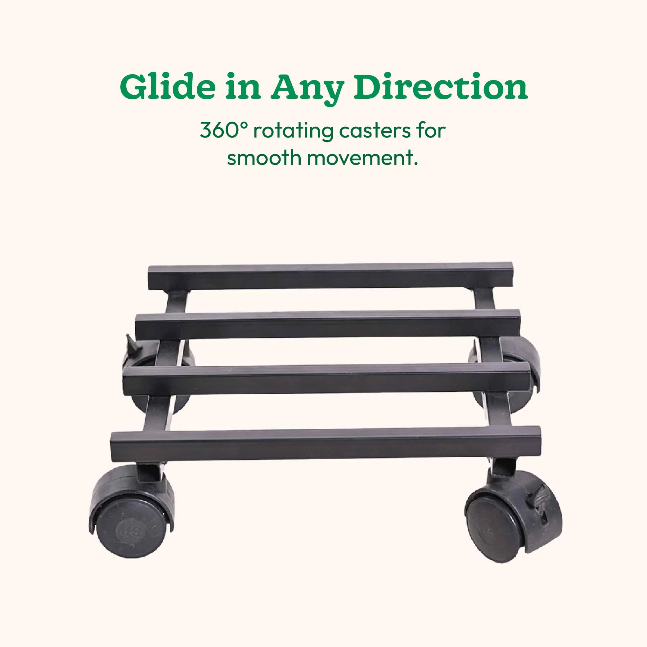 Rolling Plant Stand - Black - Image 7
