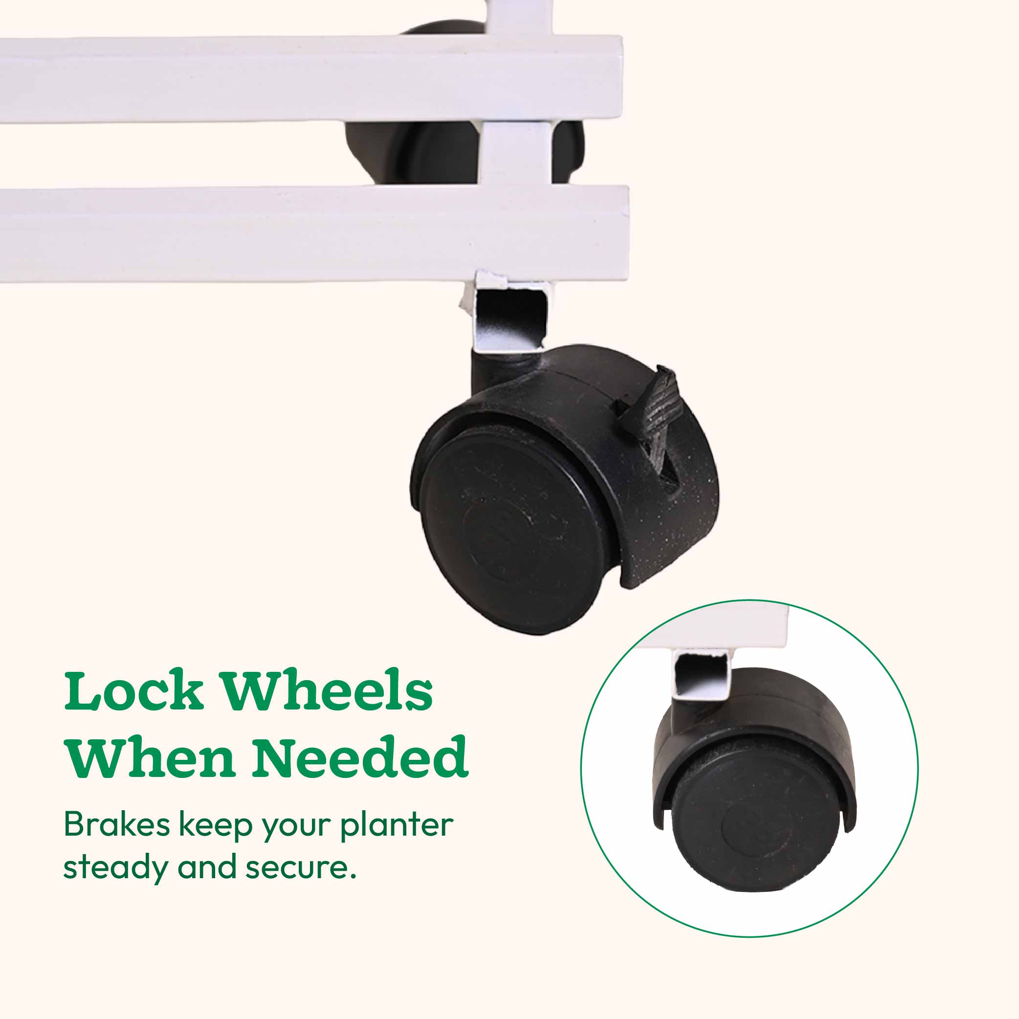 Rolling Plant Stand - White - Image 15