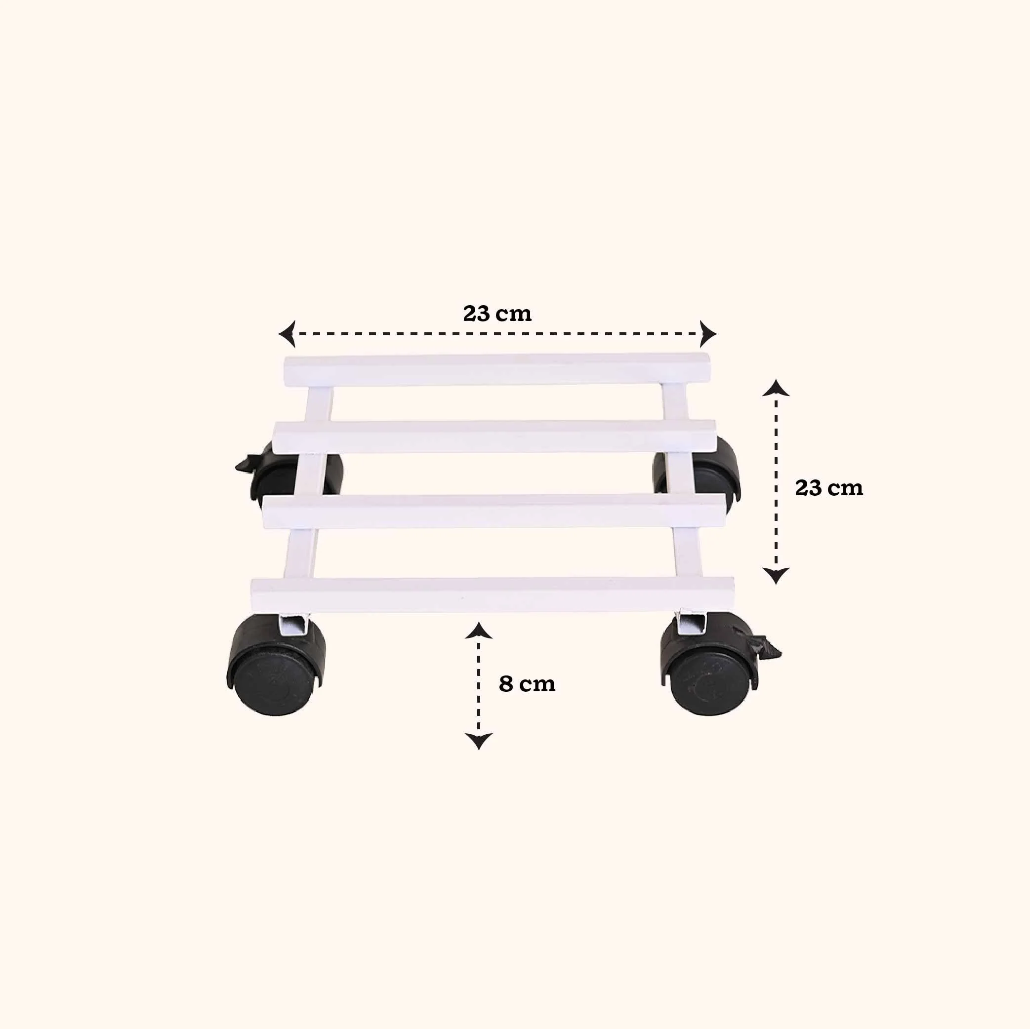 Rolling Plant Stand - White - Image 9