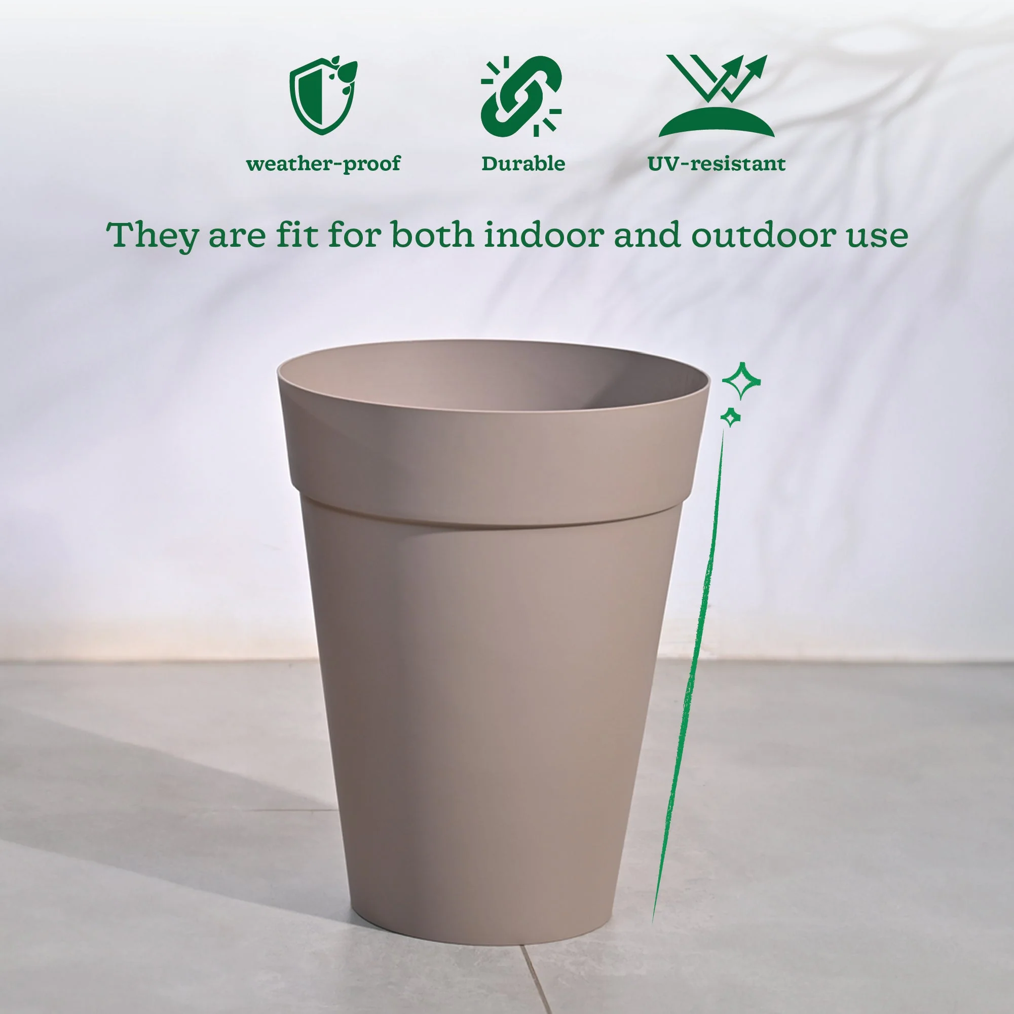 Rome Plastic Planter - Image 137
