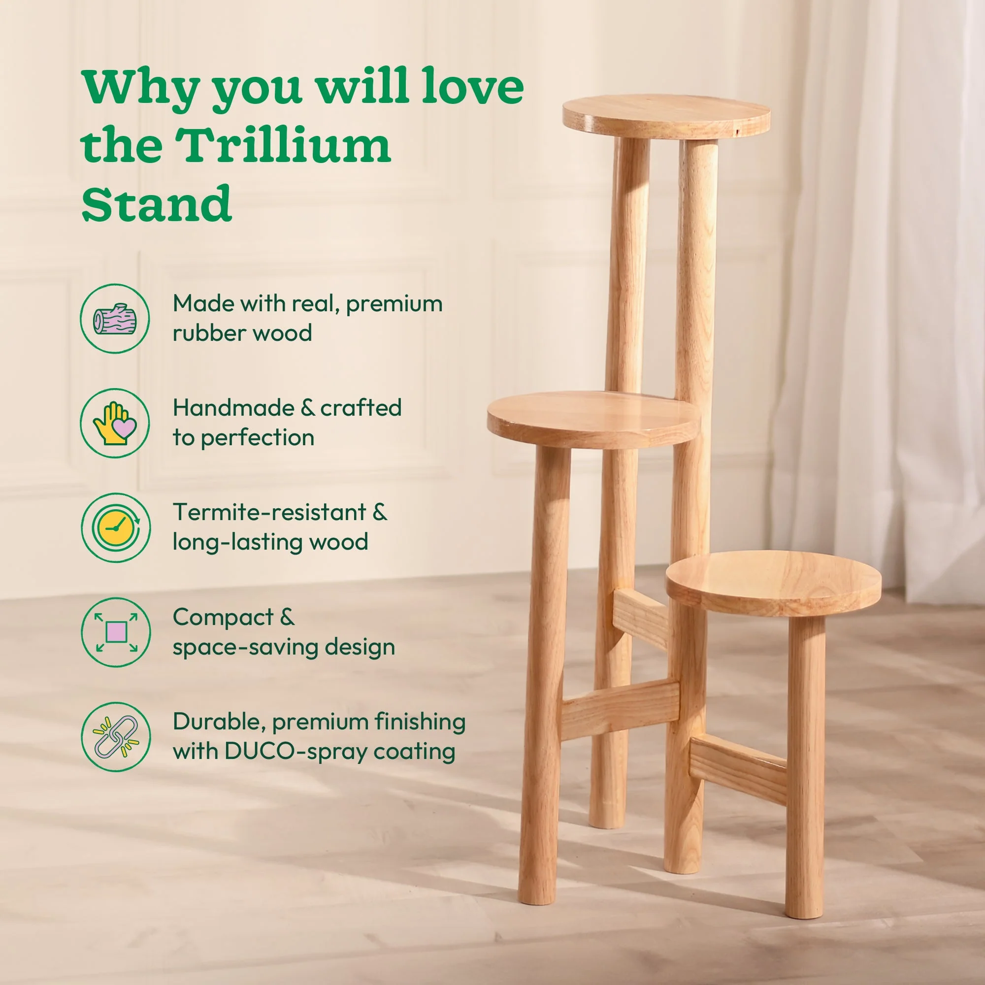 Trillum Wooden Stand - Image 4