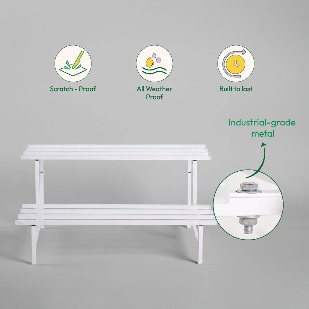 2-Tier Elevate Metal Plant Stand - Image 4