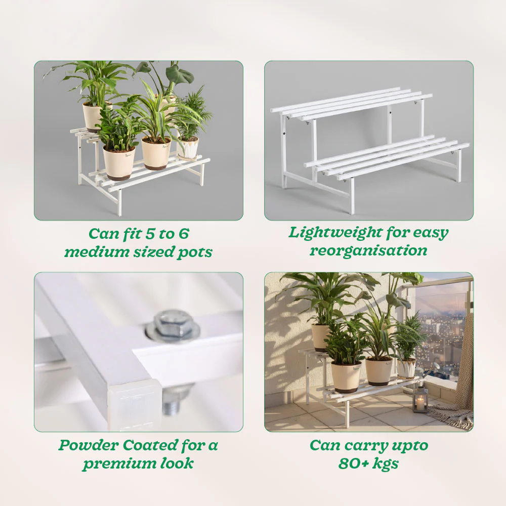 2-Tier Elevate Metal Plant Stand - Image 5