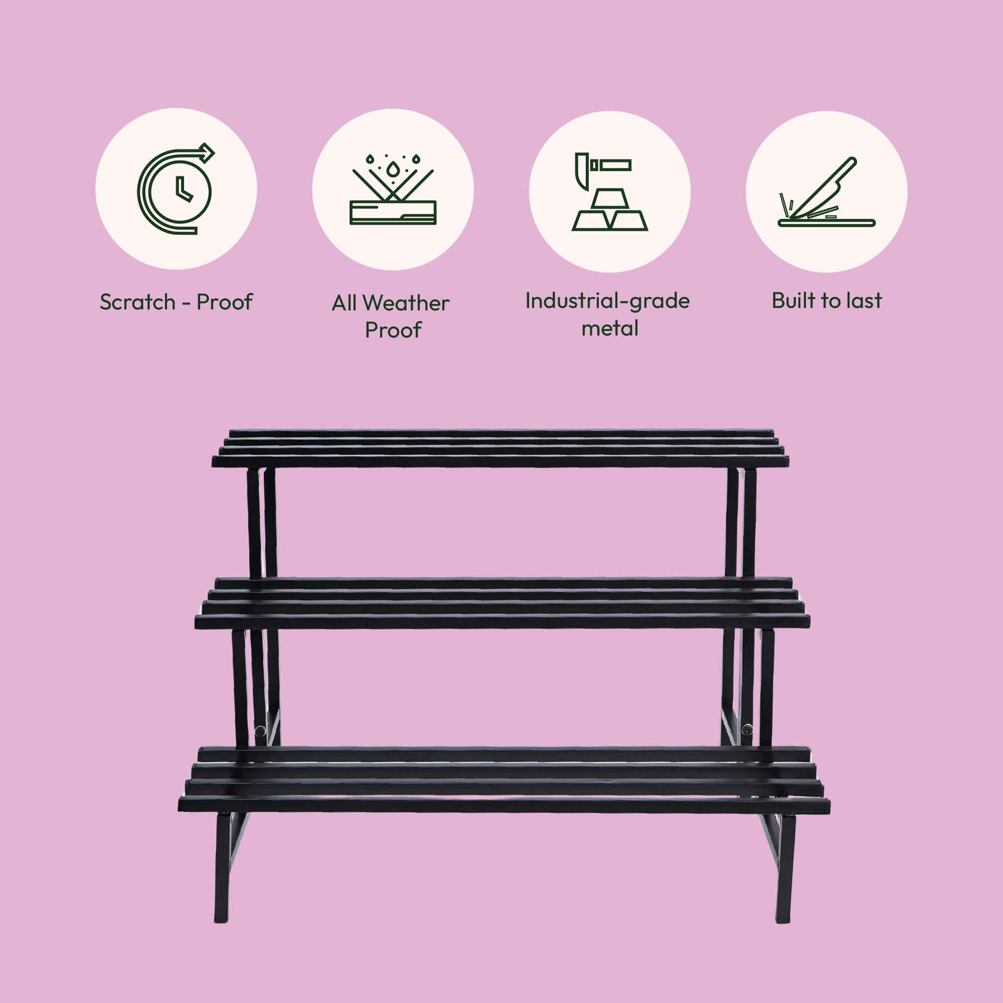 3-Tier Elevate Metal Plant Stand - Image 8