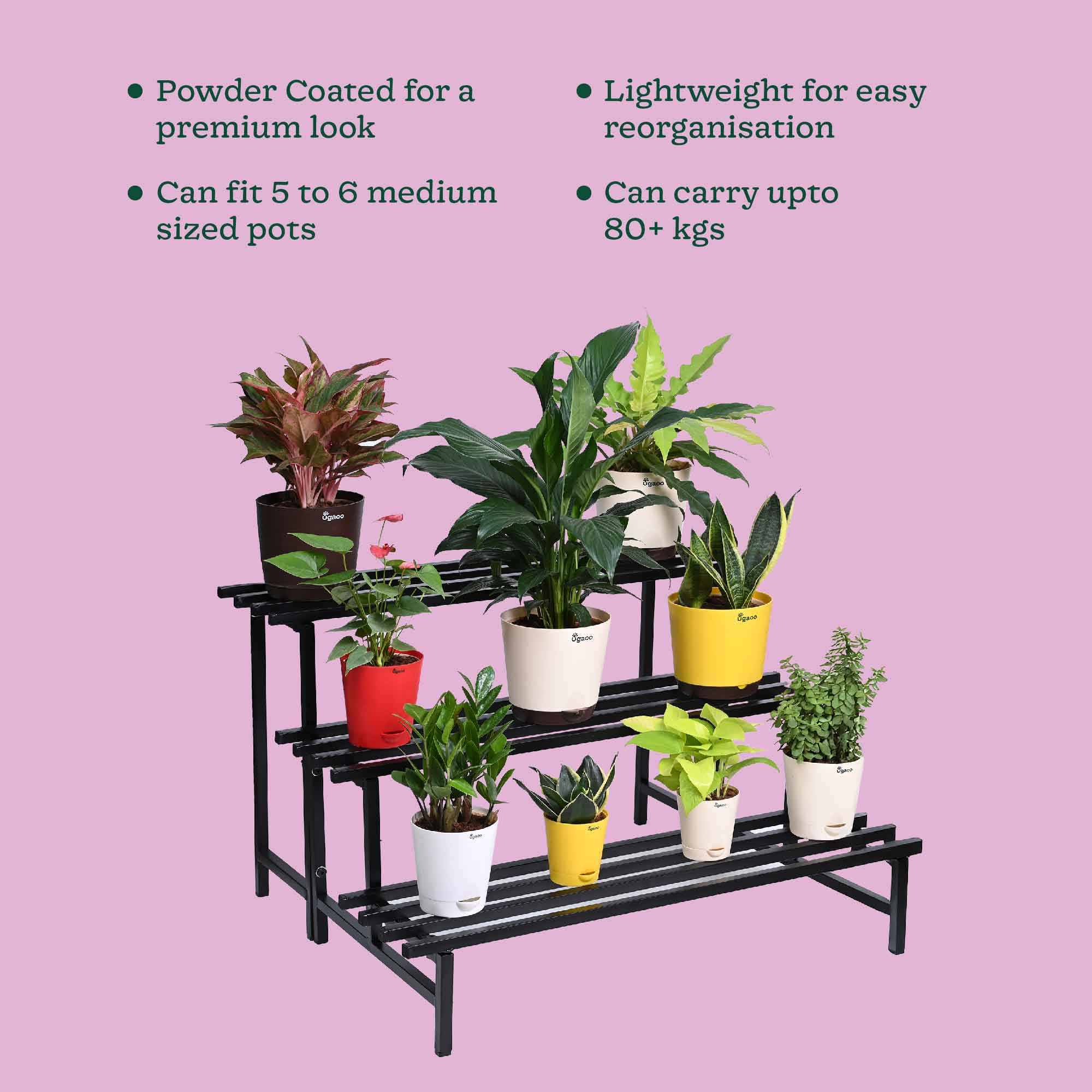 3-Tier Elevate Metal Plant Stand - Image 9